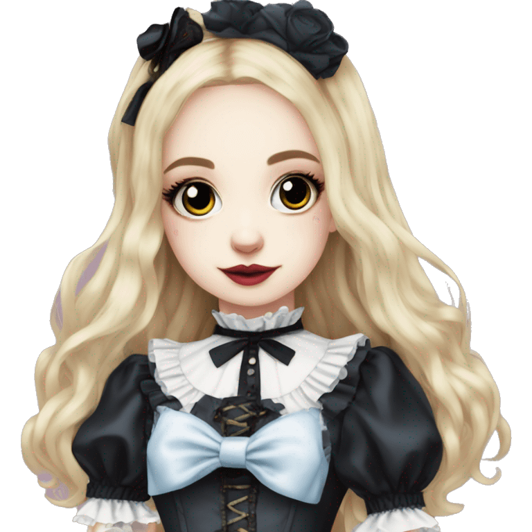 alice in wonderland gothic lolita look emoji