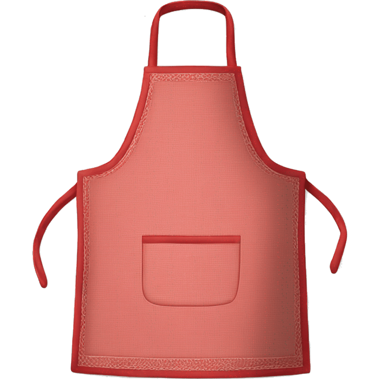 Realistic isolated red kitchen apron. emoji