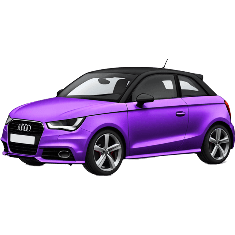 Purple Audi a1 Black roof mirror & wheels emoji