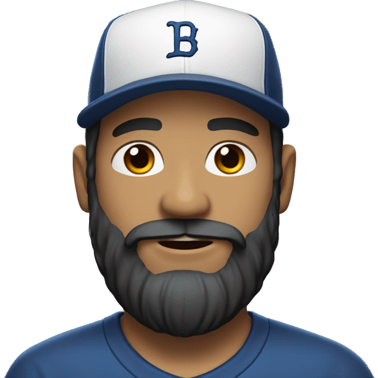 White man with long black beard and backwards baseball hat emoji