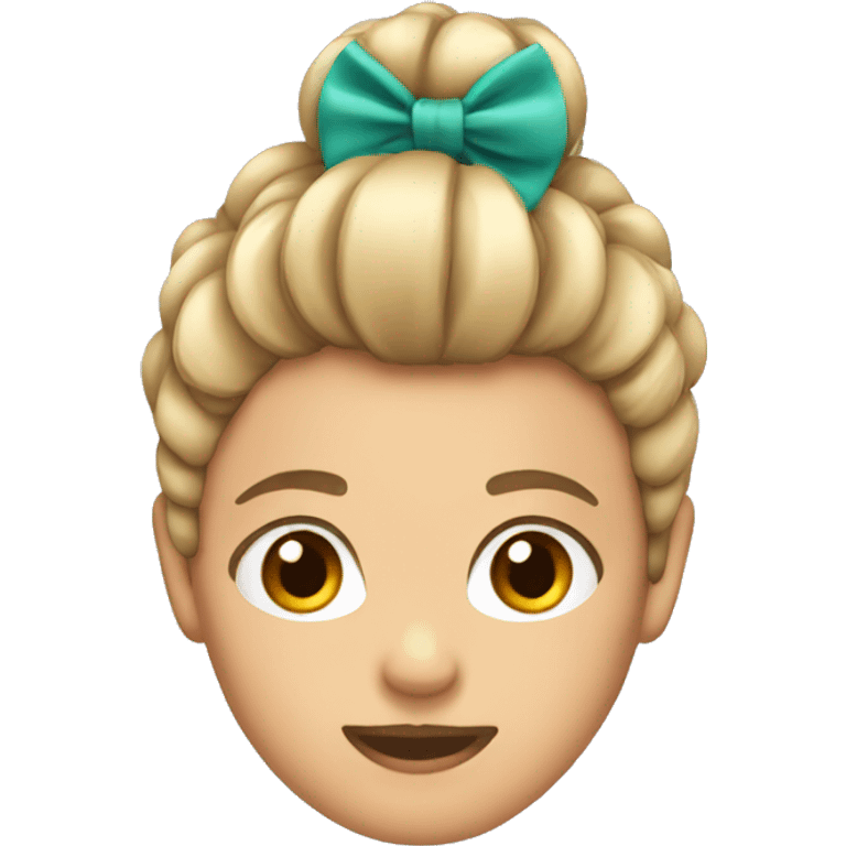 Hairstyle with a bow  emoji