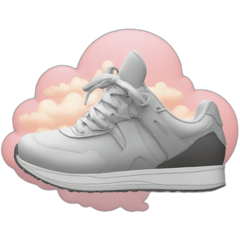 Cloud platformed sneakers emoji