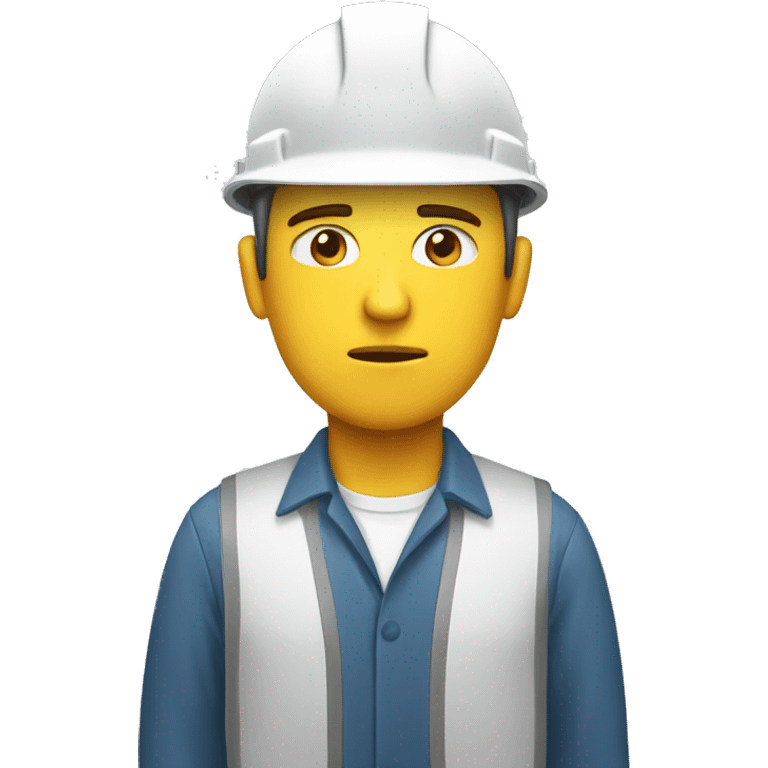 white sad engineer emoji