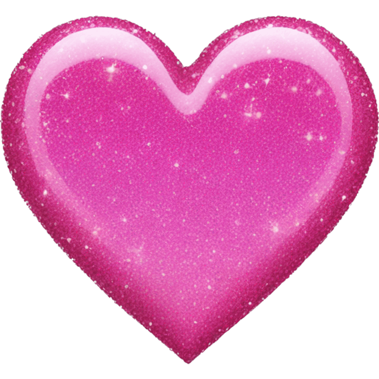 Pink glittery heart emoji