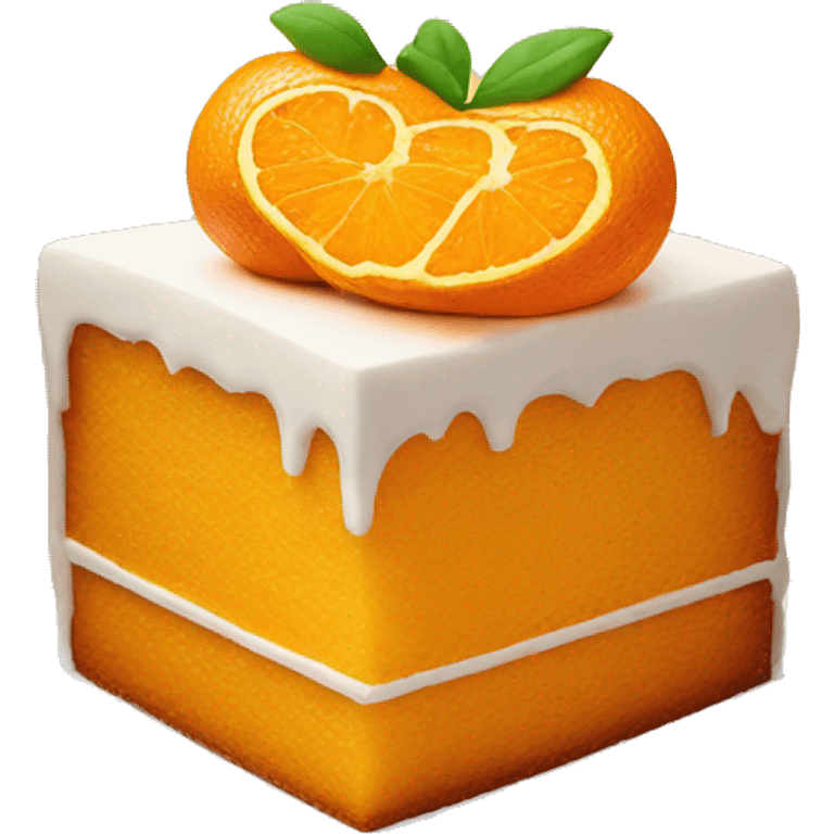 Orange heart cake emoji