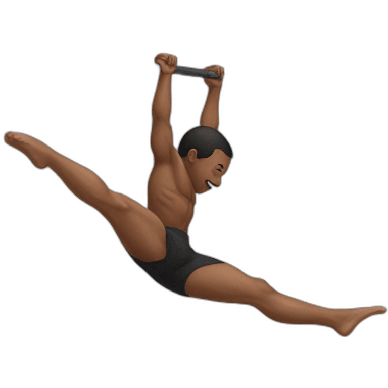 human flag, calisthenics emoji