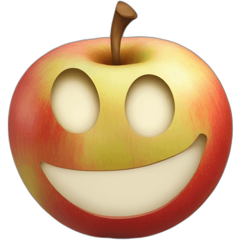 Une fusée sur une pomme emoji