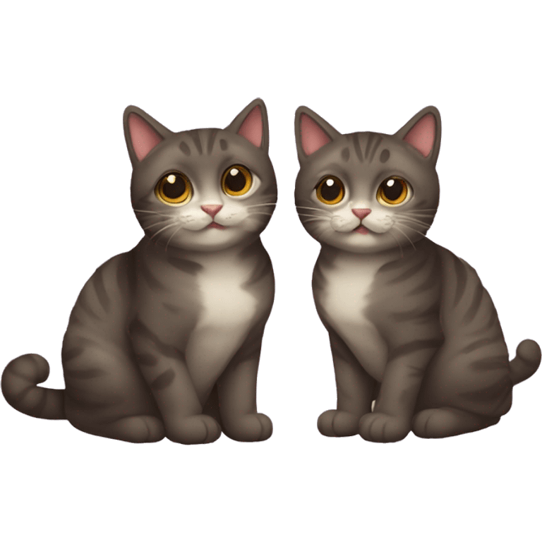 2 gatos amorosos dándose besitos emoji