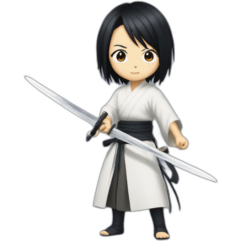 Rukia Kuchiki holding sword emoji