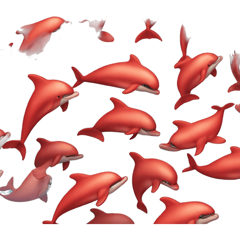 Red dolphin  emoji