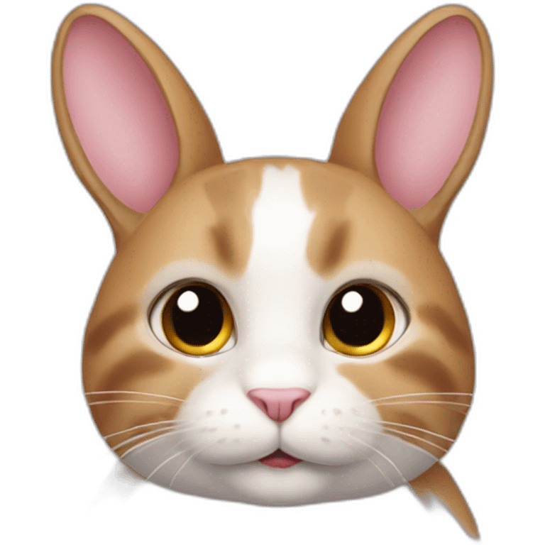 a rabbit in a cat emoji