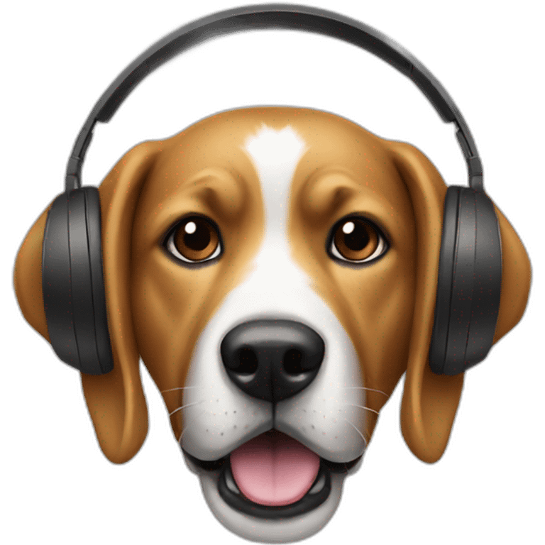 dog cool headphones emoji