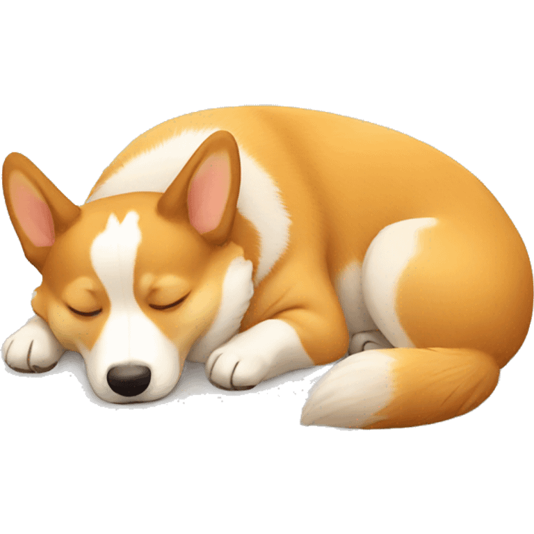 Corgi sleeping emoji