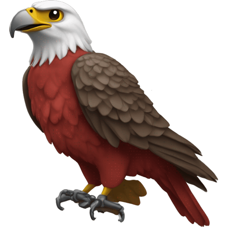 rouge-gorge mettant une claque à un aigle emoji