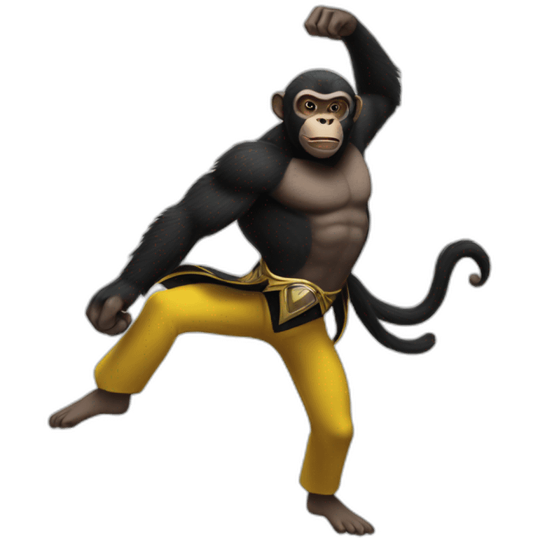 black monkey dancing with black adam emoji