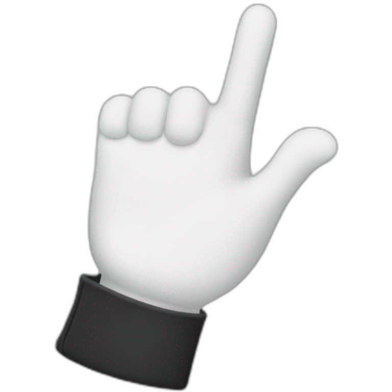 white glove hand finger pointing emoji