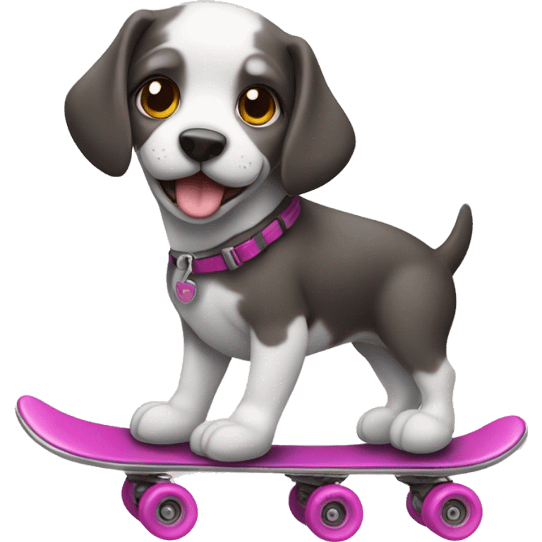 Perro en patines  emoji