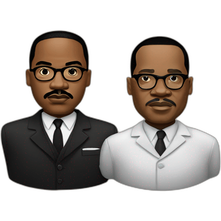 Martin Luther King and Malcolm X emoji