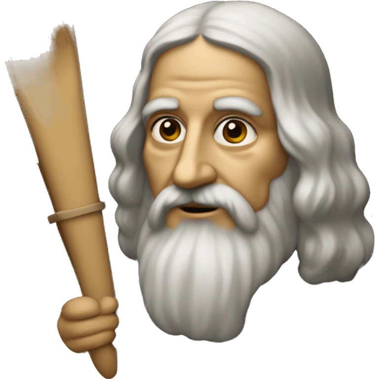 leonardo da Vinci holds a palette emoji