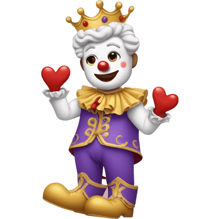 prince charming taking off clown mask emoji