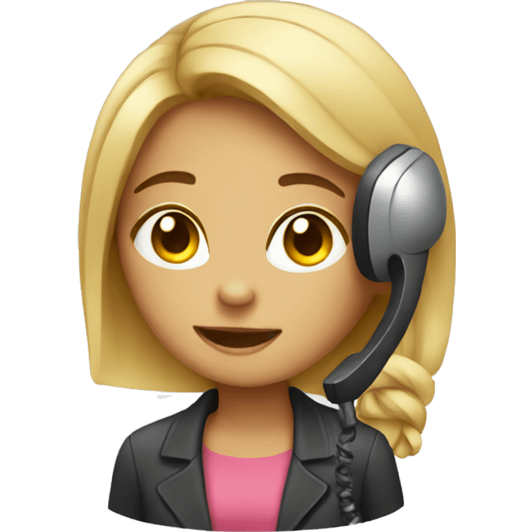 Girl work in telephone  emoji