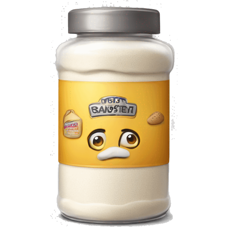 Realistic canister of baking flour  emoji