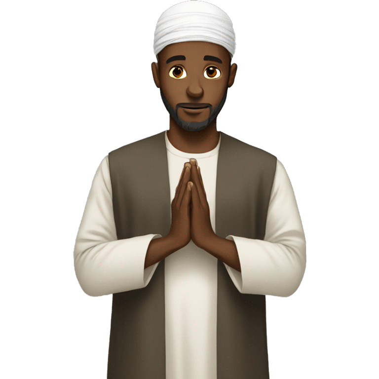 African Muslim praying  emoji