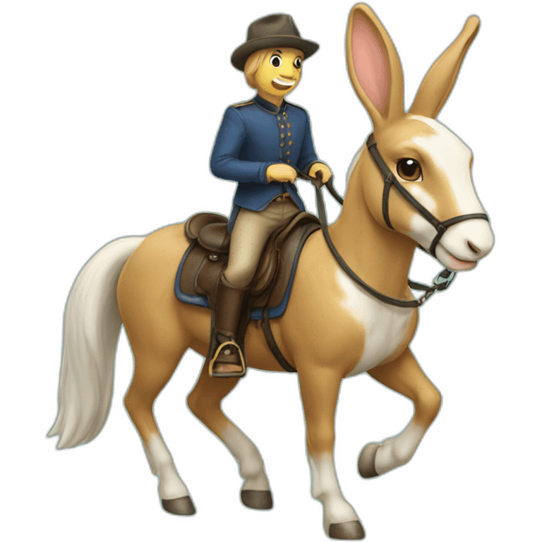 Lapin sur cheval emoji