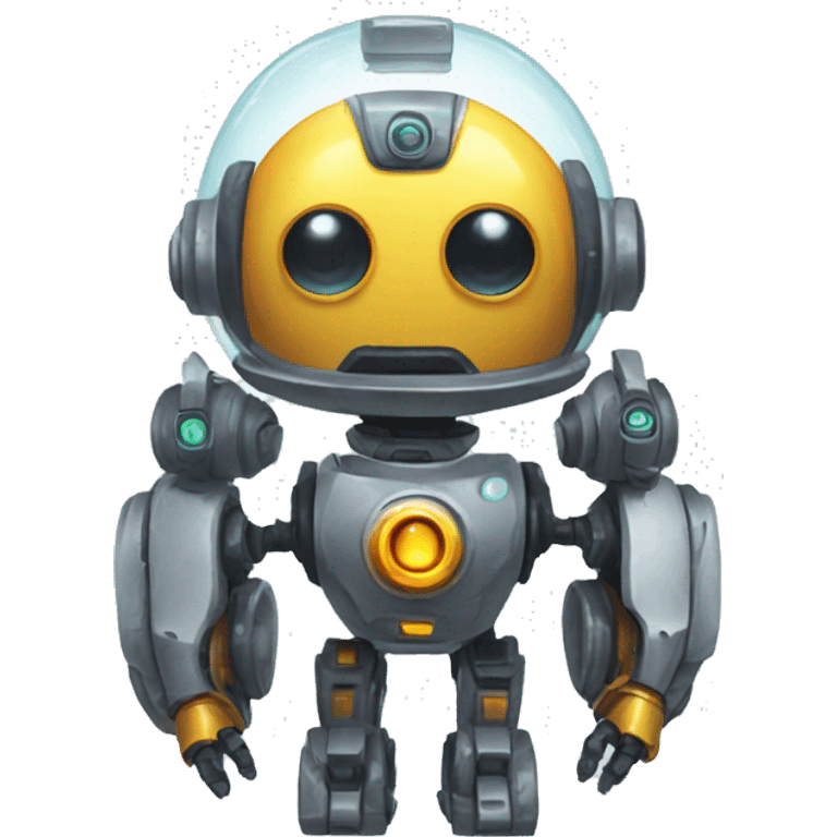 Vault bot as a cute assistant bubble bot  emoji