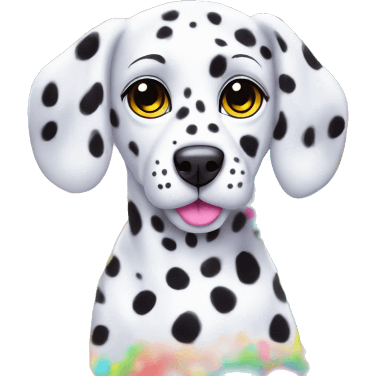 lisa frank rainbow dalmatian puppy emoji