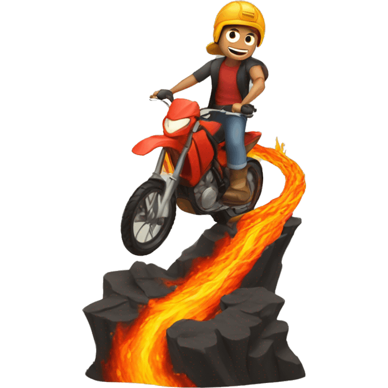 Me riding lava down a mountain  emoji