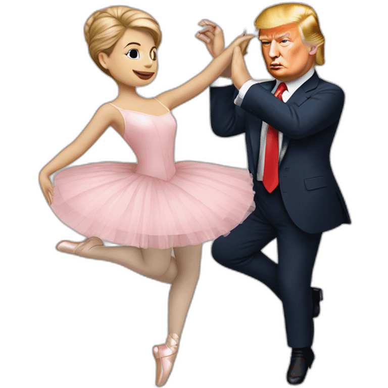 Trump and Putin as ballet dancers emoji