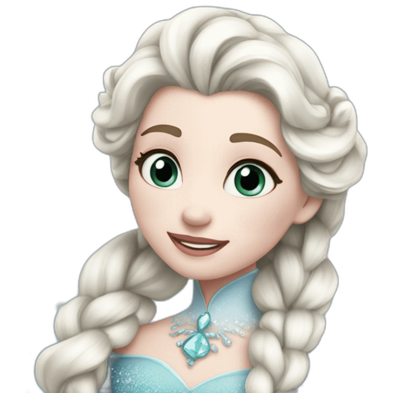 La reine des neiges hilare emoji