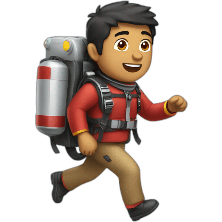 peruvian man with jetpack emoji