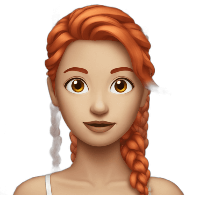 beautiful girl red hair emoji