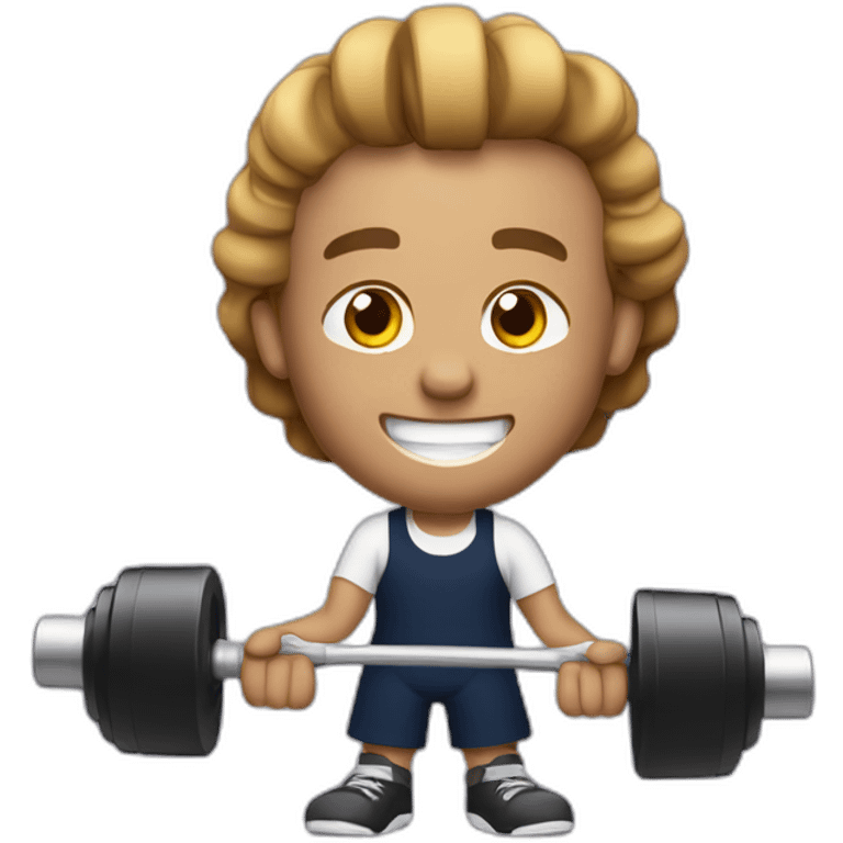 shaun trennery curling dumbells emoji