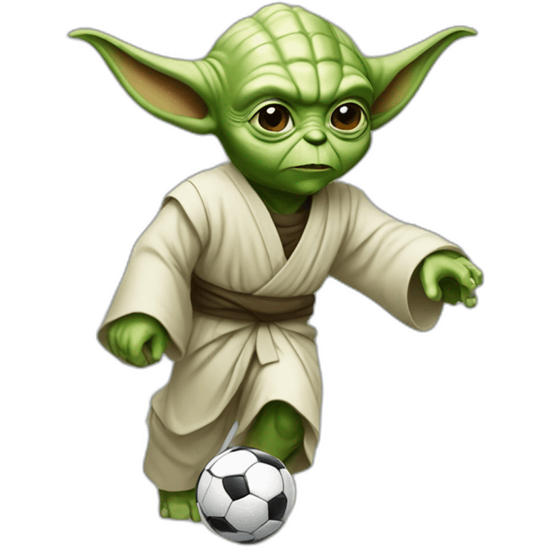 Yoda soccer play emoji