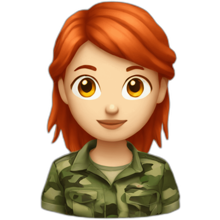 camo-red-hair-girl emoji