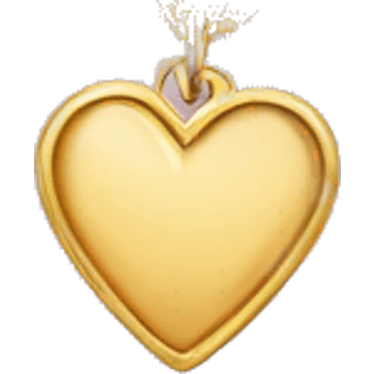 Heart shaped gold necklace with a T on it  emoji