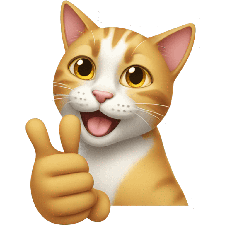 Cat giving a thumbs up emoji