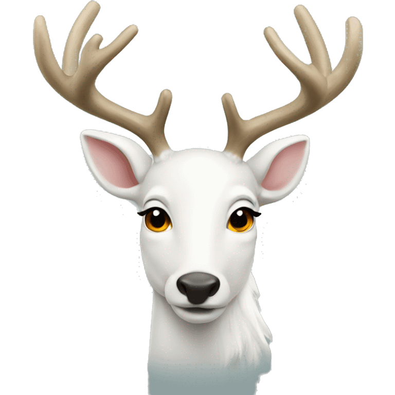 White christmas deer emoji