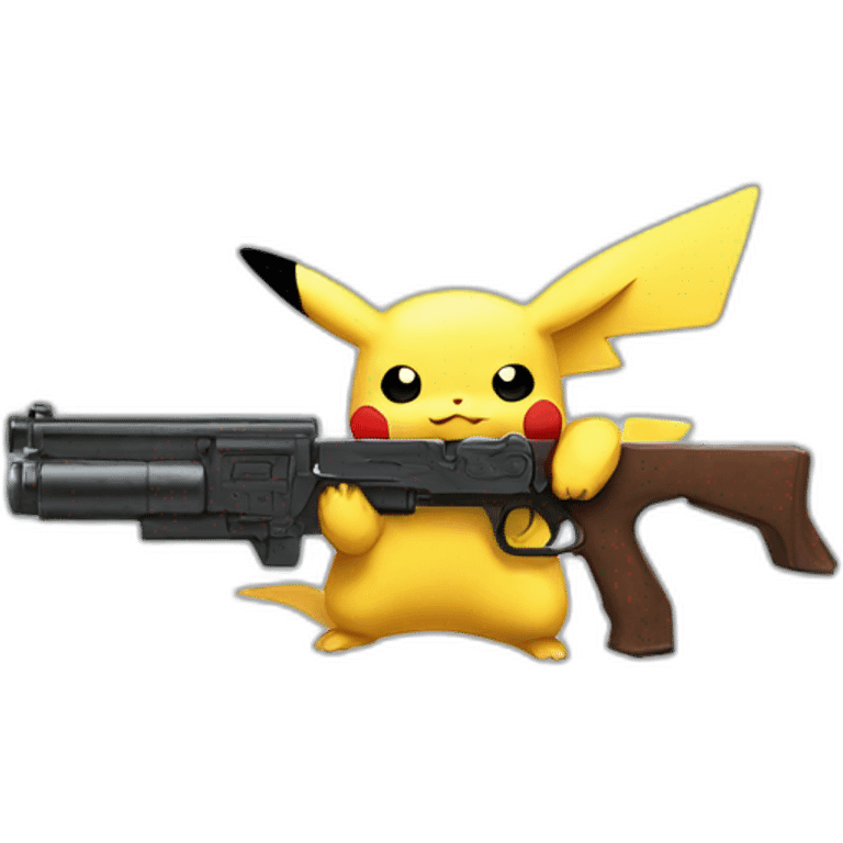 Pikachu gun emoji