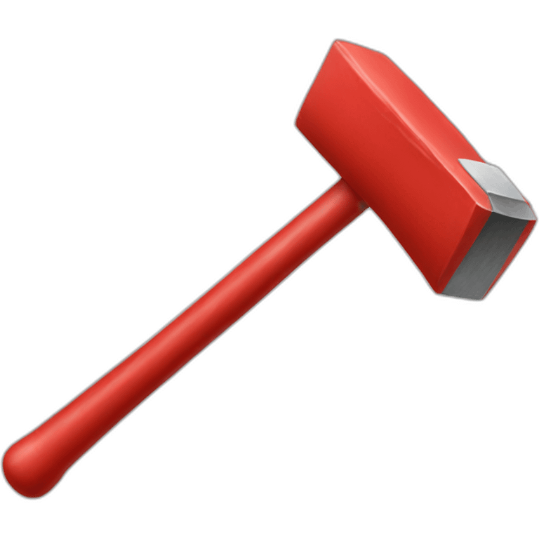 Mascot hammer red emoji