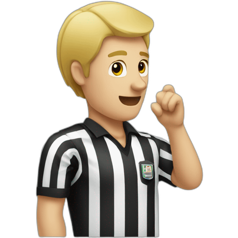 referee calls penalty emoji