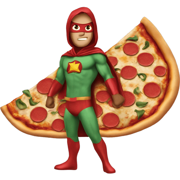 a Pizza as a superhero emoji