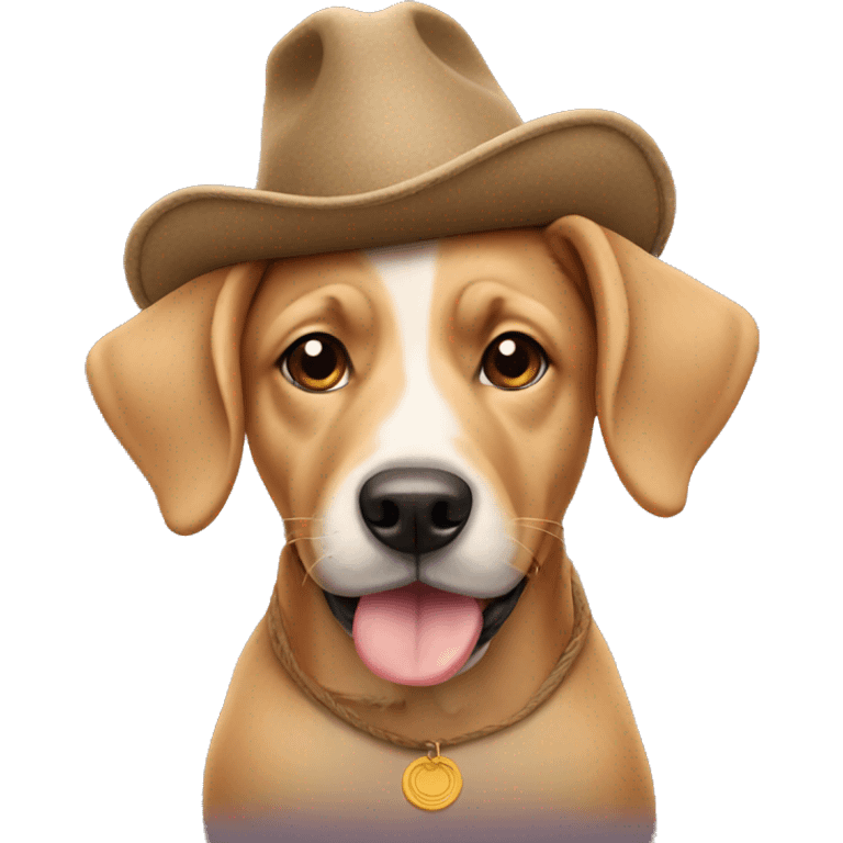 Dog wearing a hat emoji