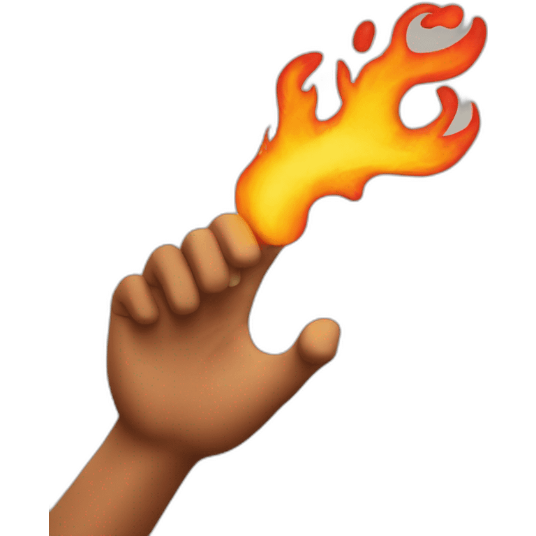 hand and fire emoji