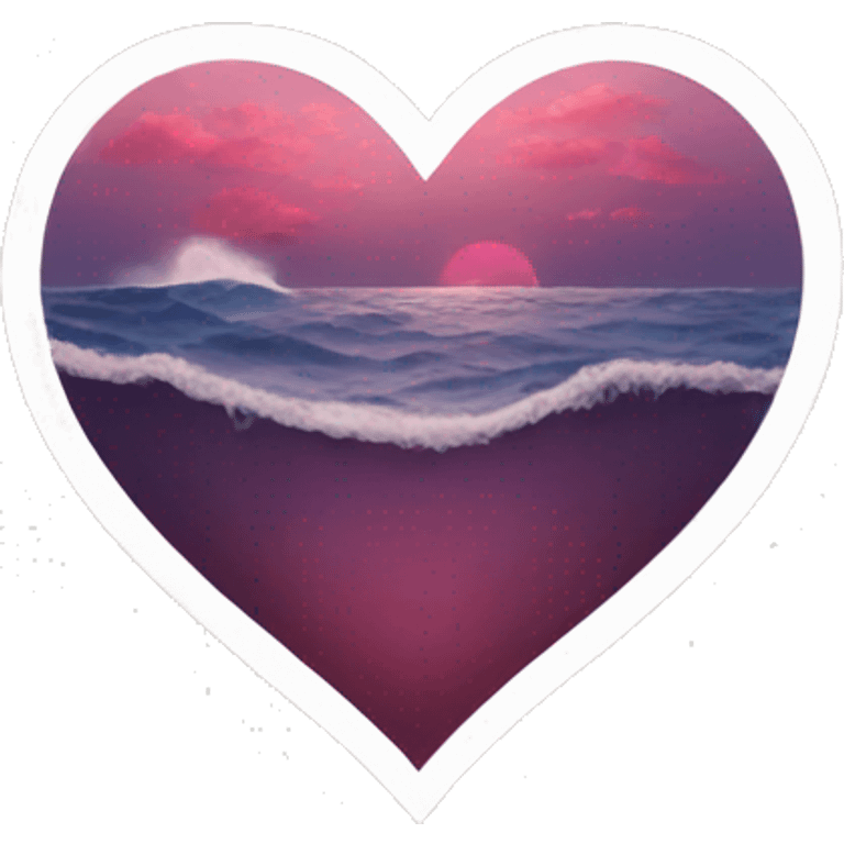 Heart ocean emoji