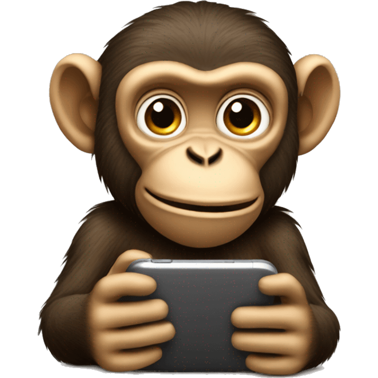 Monkey typing on his phone emoji