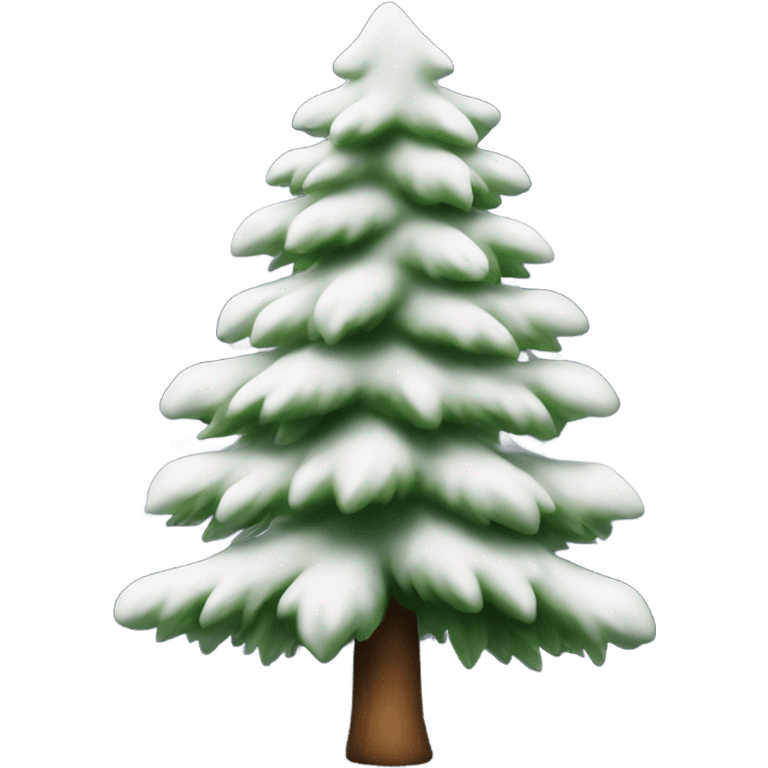  actual white fir christmas tree isolated. With Christmas lights emoji